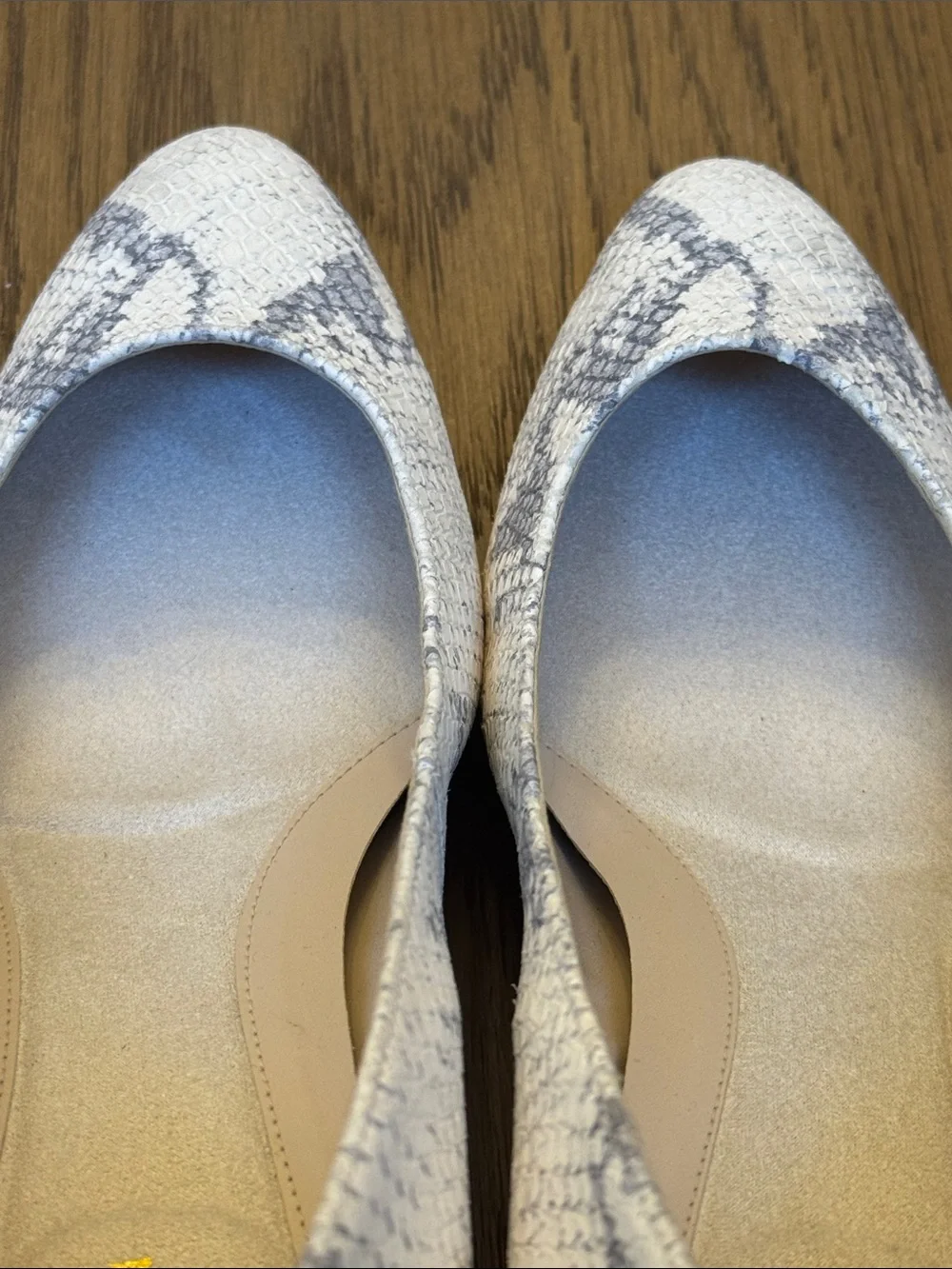 Cole Haan Women's Snake-Print Wedges in White and Gray